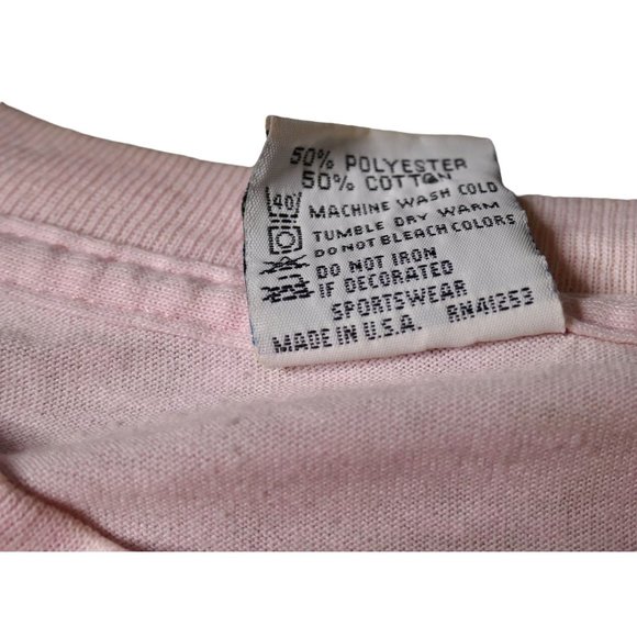 Cal Cru Pink Single Stitch Adult Large Vintage 1994 X-it! Men Problems Quote - Picture 3 of 7